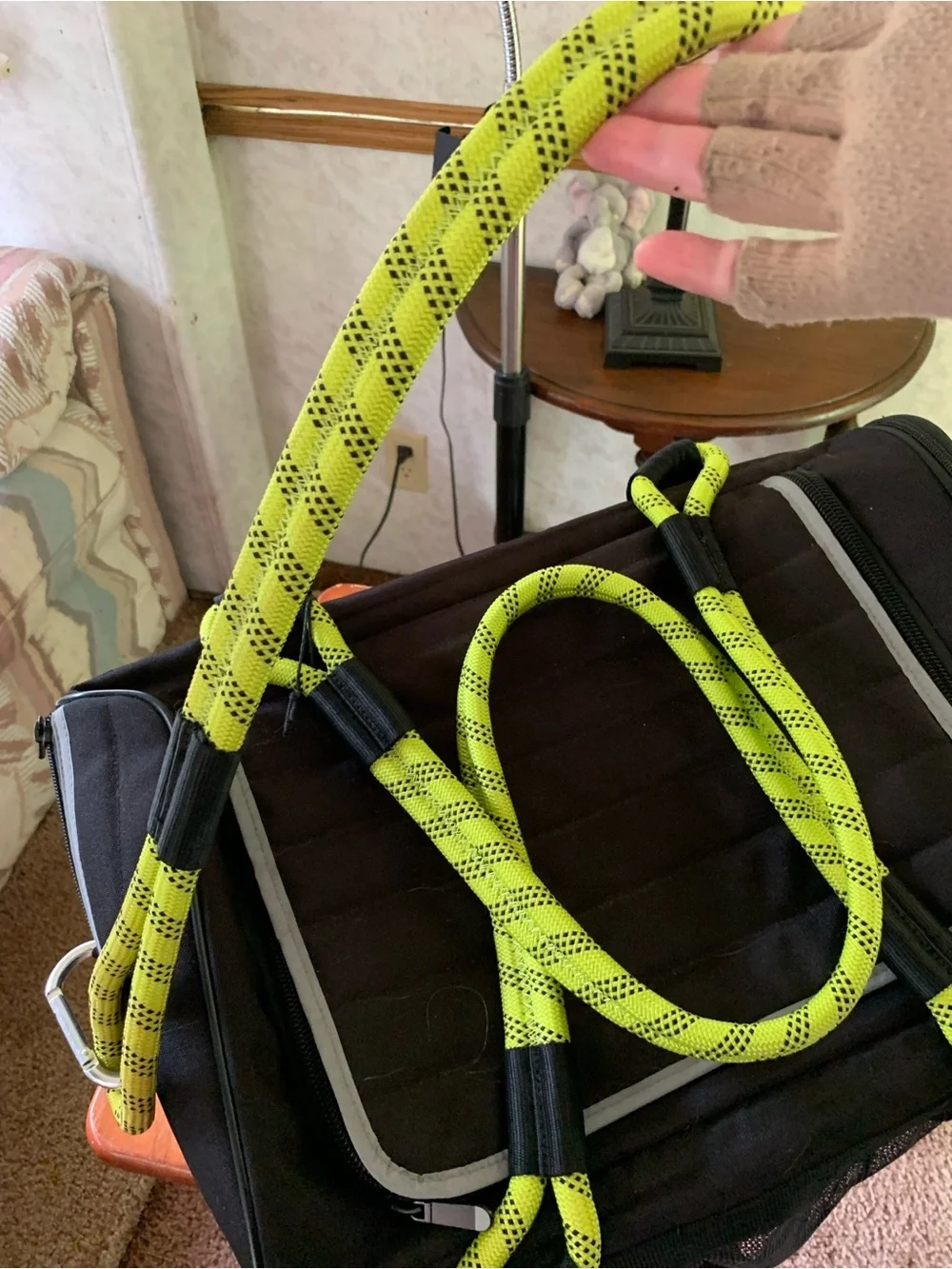 Portable pet travel bag. NWT!  Carrier Bag - Neon Yellow-Green / Black